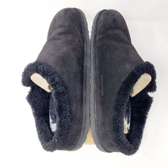 Birkenstock Zermatt Shearling Clogs 44 Mens 11 Black Suede Slip On‎ Lined Shoes - Picture 9 of 15